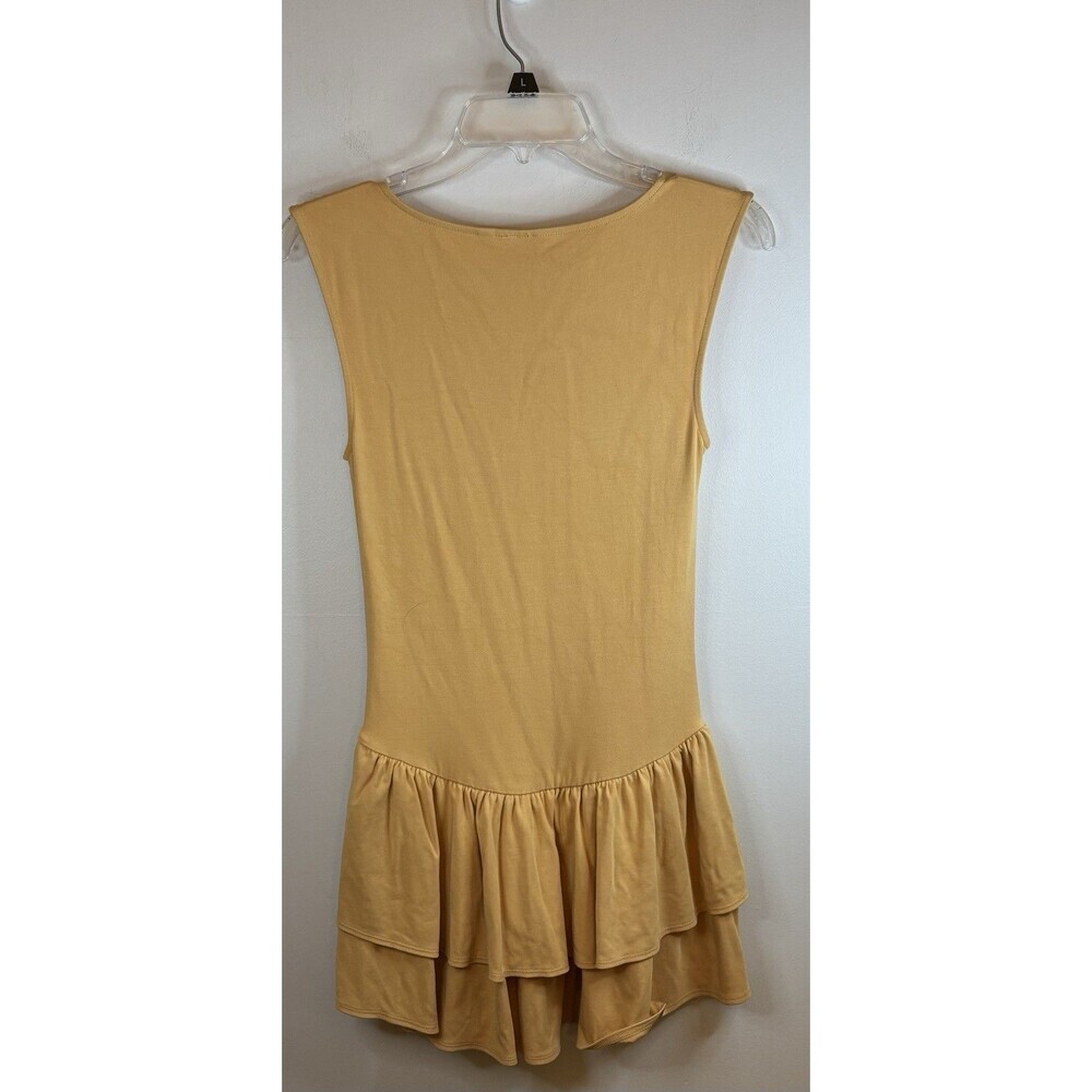 WILFRED Aritzia Goodlux Bloomsbury Mini Dress Small Ruffle Apricot Peach Summer - Picture 2 of 9